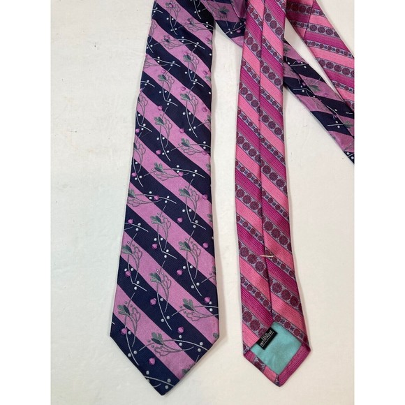 Robert Graham Mens Embroidery Striped 100% Silk Tie - Knowledge-Wisdom-Truth - Picture 3 of 5